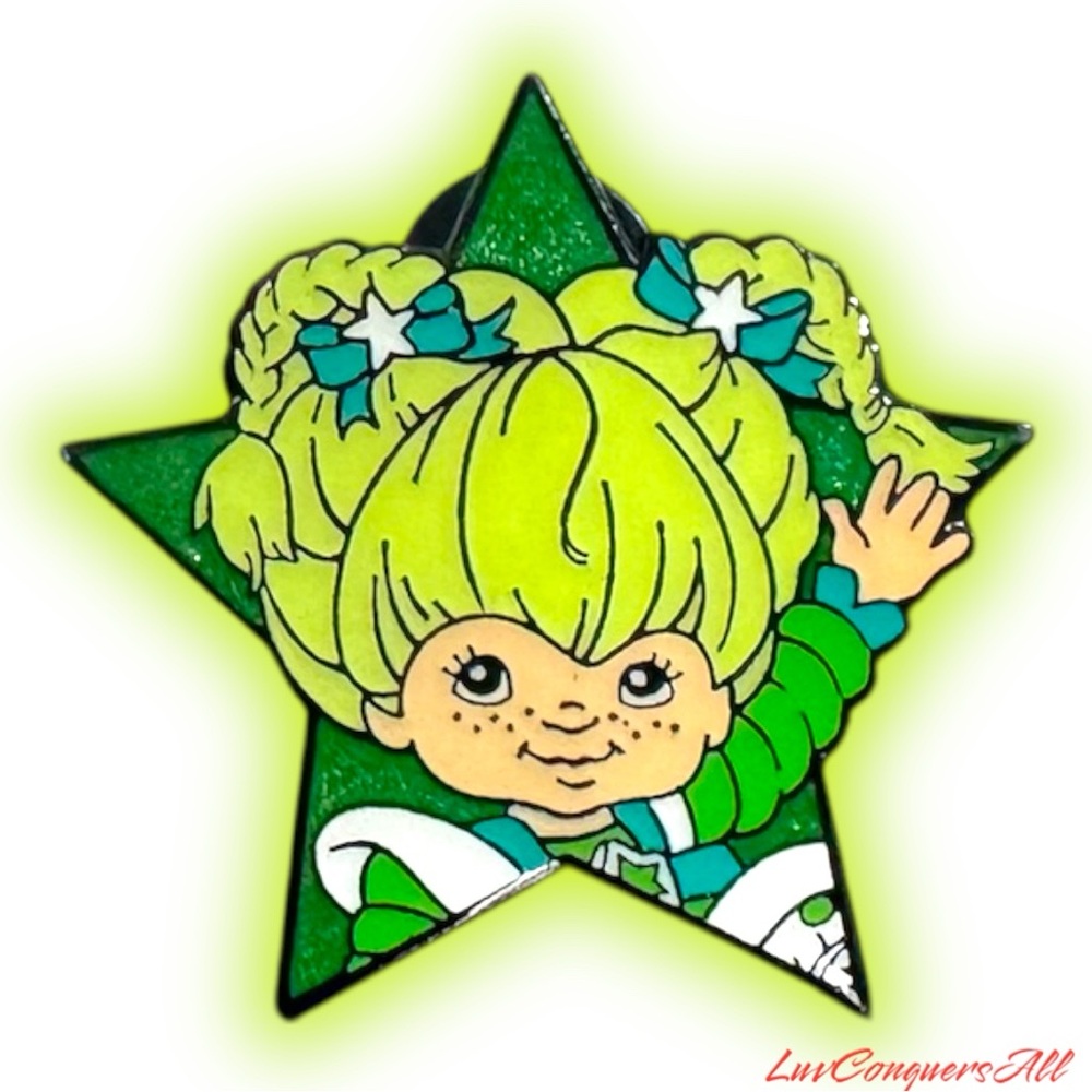 Rainbow Brite Kid Patty O'Green Glitter Star Enamel Pin